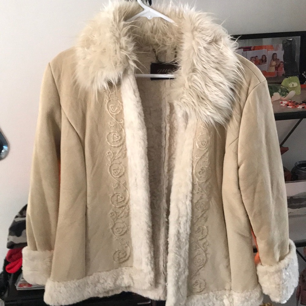 Guess Shearling and Fur Coat